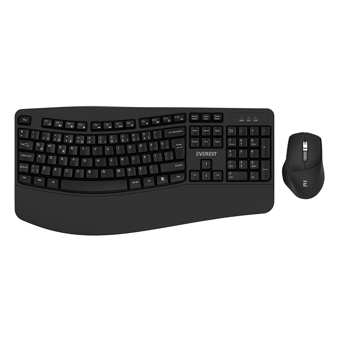 KABLOSUZ KLAVYE - MOUSE SETİ MULTİMEDİA - ERGOMİK BİLEK DESTEK Q KALVYE (5347)