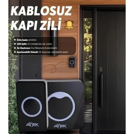 Kablosuz Su Geçirmez Kapı Zili (5347)