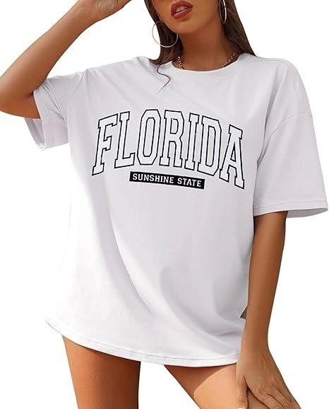 Women's Crew Neck Printed T-shirt - White