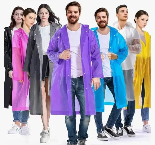 Kadın Erkek Yağmurluk Kapüşonlu Çıtçıtlı Eva Raincoat (5347)