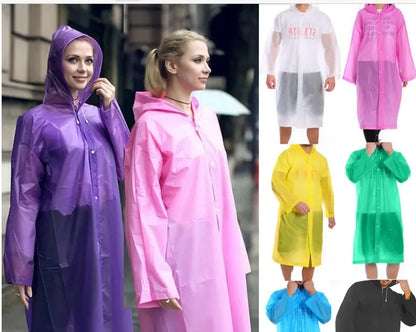 Kadın Erkek Yağmurluk Kapüşonlu Çıtçıtlı Eva Raincoat (5347)