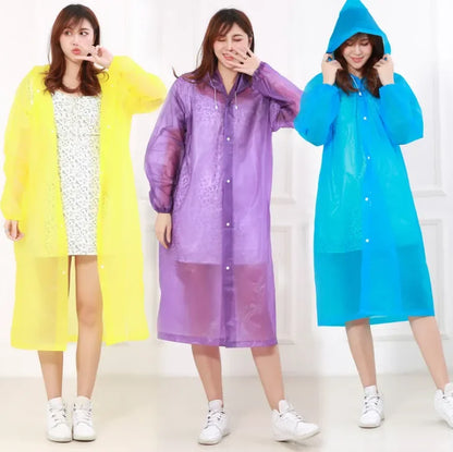 Kadın Erkek Yağmurluk Kapüşonlu Çıtçıtlı Eva Raincoat (5347)