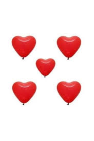 HEART SHAPED BALLOON UNPRINTED 12 INCH 100 PIECES (5347)