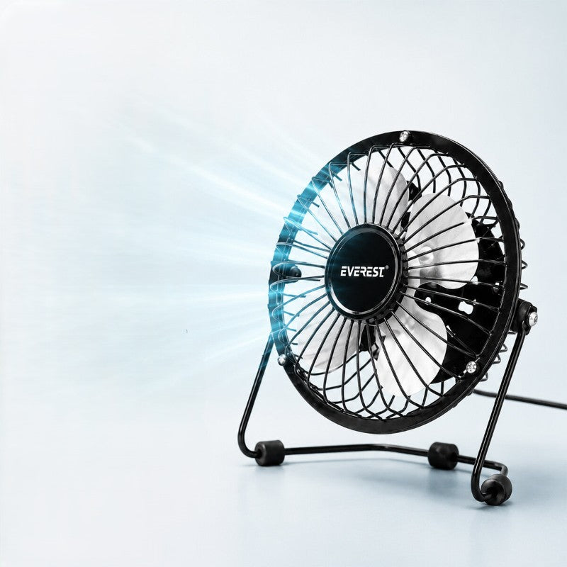 Masaüstü Mini USB Fan - Metal Gövdeli - Ultra Sessiz