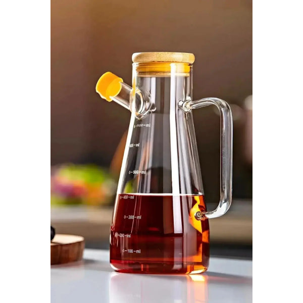 Double Glass Oil Bottle with Stand
