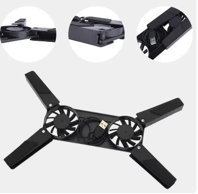 Foldable Laptop Cooler with 2 fans (5347)