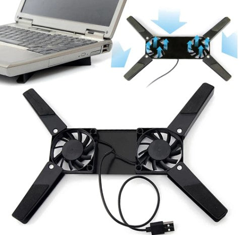 Foldable Laptop Cooler with 2 fans (5347)