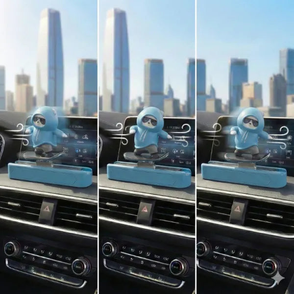 Skateboard Figurine Car Phone Number Display