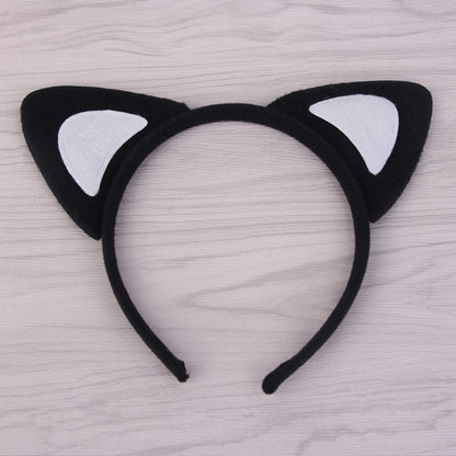 Kedi Kulak Taç Siyah İçi Beyaz Renk Pofuduk 15X17 cm (5347)