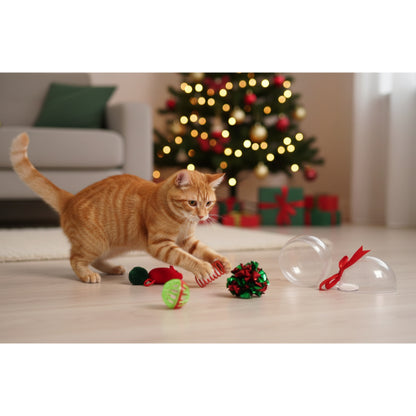 8-Piece Christmas-Themed Bauble Toy Set