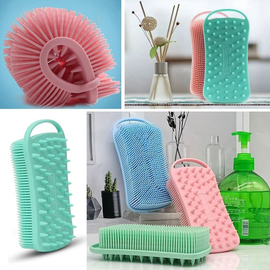 Kendiliğinden Askılı Peeling ve Masaj Etkili Silikon Banyo Vücut Fırçası (5347)