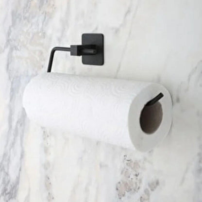 Kendiliğinden Yapışkanlı Siyah Paslanmaz Metal Rulo Havluluk Aparat (5347)