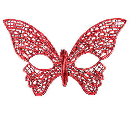 Red Lace Masquerade Mask No. 7