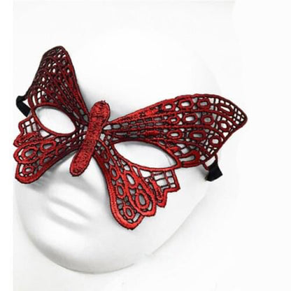 Red Lace Masquerade Mask No. 7