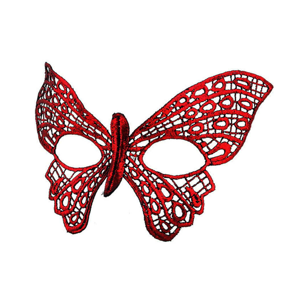 Red Lace Masquerade Mask No. 7