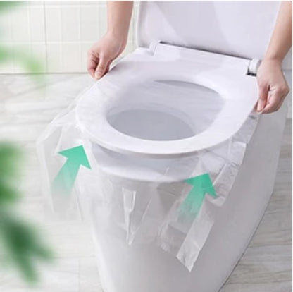Hygienic Disposable Toilet Seat Cover 50-Pack (WITH BAGS)