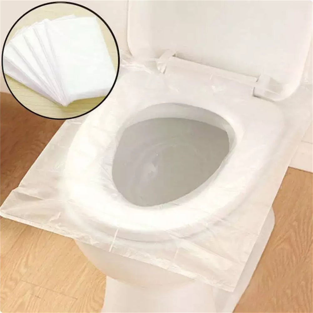 Hygienic Disposable Toilet Seat Cover 50-Pack (WITH BAGS)