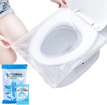 Hygienic Disposable Toilet Seat Cover 50-Pack (WITH BAGS)