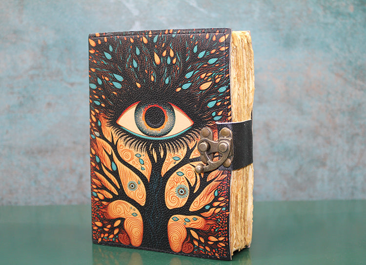 Eye Design Leather Notebook