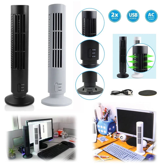 Kule Tipi USB Elektrik Fan Yapraksız Klima Fanı (5347)