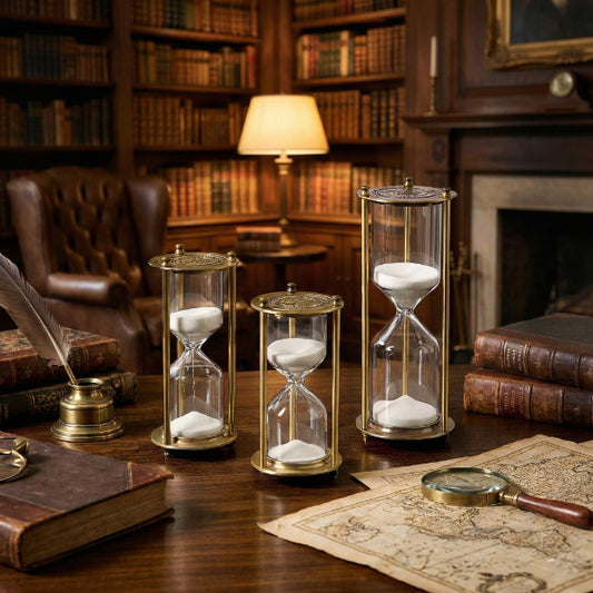 Decorative Glass Hourglass 7x14 cm
