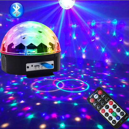Küre Disko Topu Müzik Çalar Renkli Lazer Işıklı Bluetooth (5347)