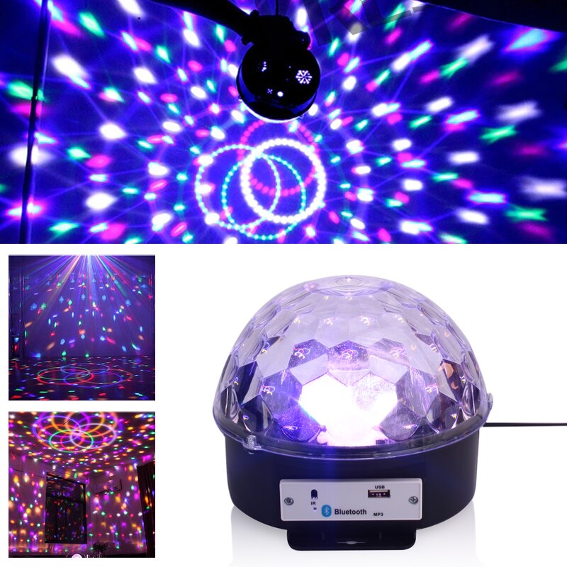 Küre Disko Topu Müzik Çalar Renkli Lazer Işıklı Bluetooth (5347)