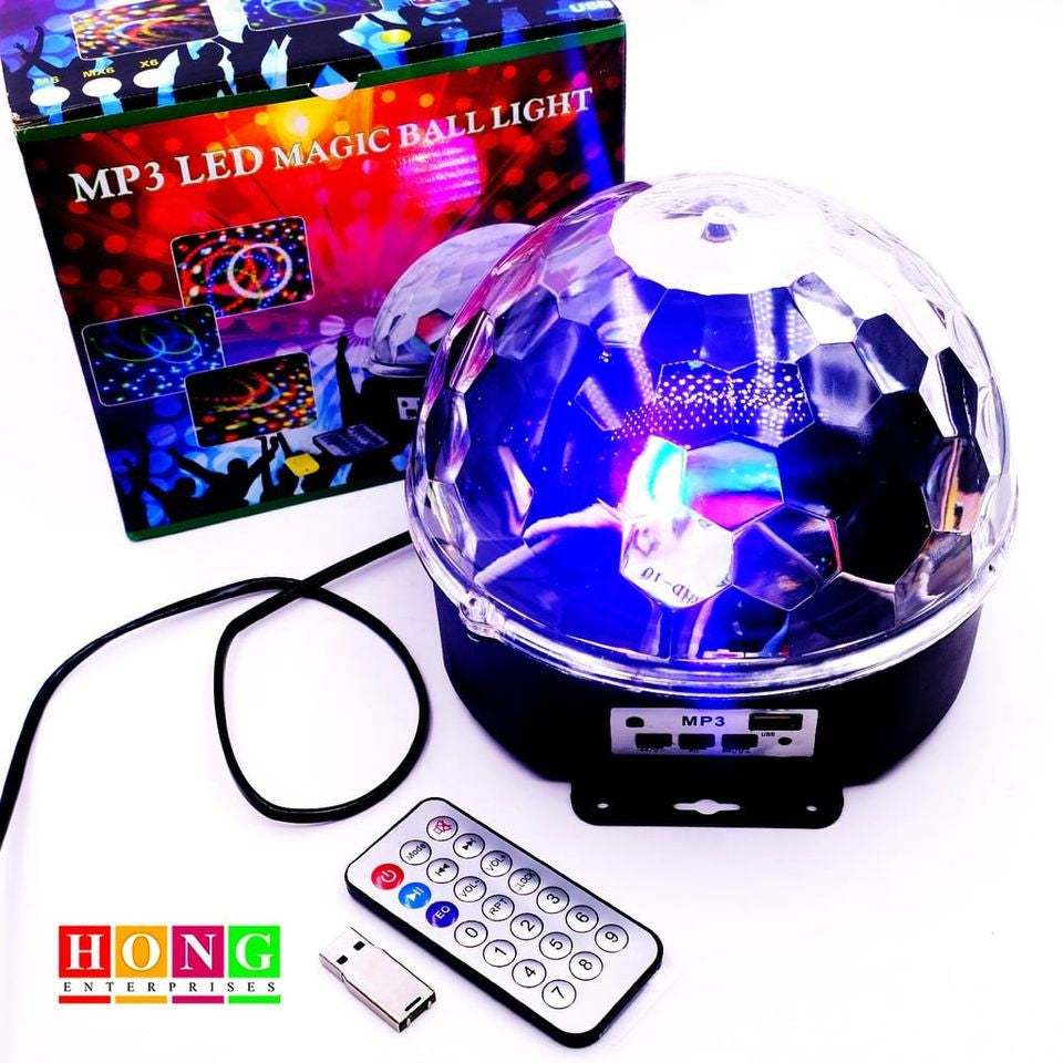Küre Disko Topu Müzik Çalar Renkli Lazer Işıklı Bluetooth (5347)
