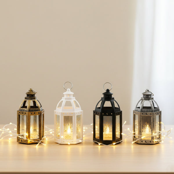 Ramadan Themed Large Hexagonal Open Dome LED Lamp