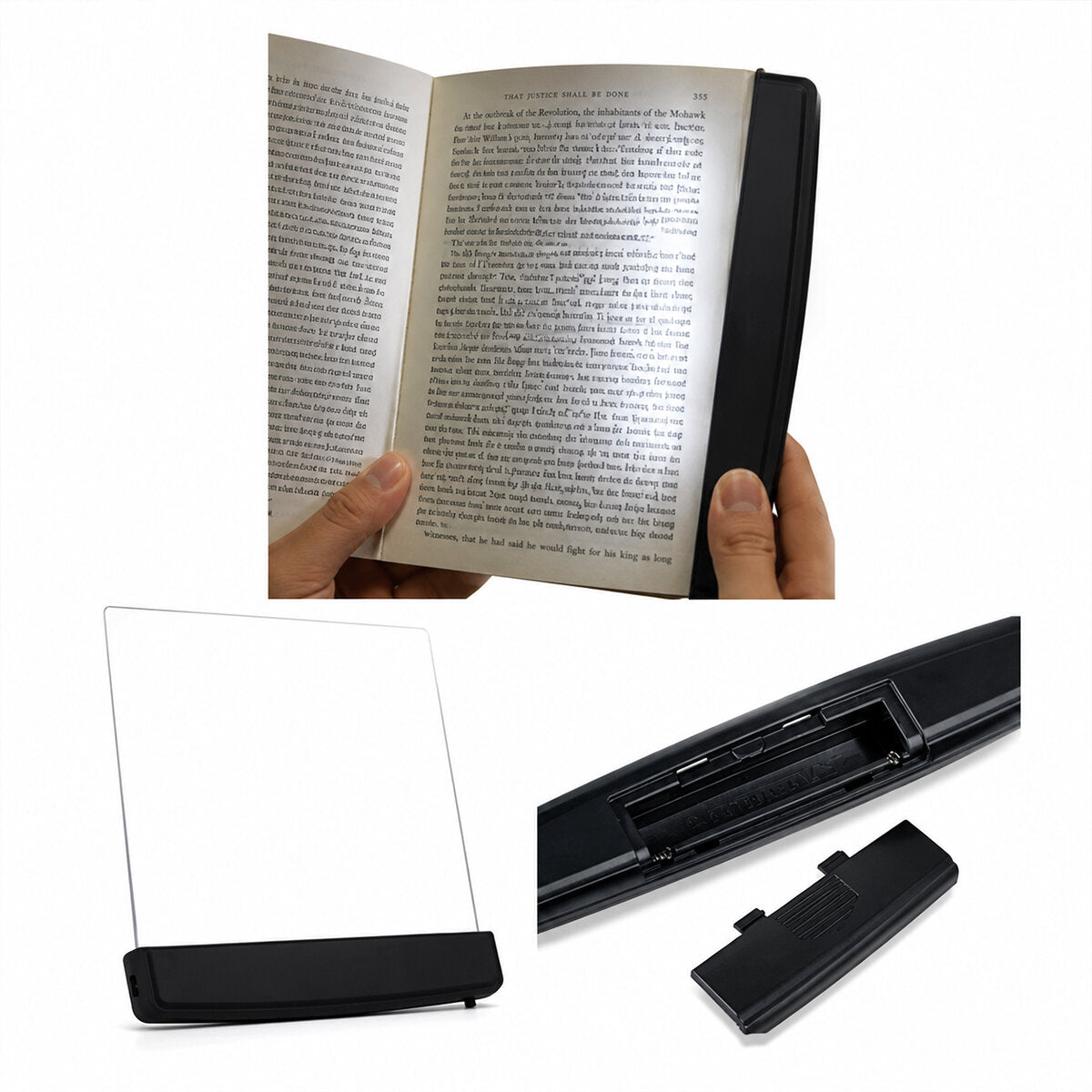 LIGHT PANEL KİTAP SAYFA AYDINLATMA LED PANELİ KİTAP OKUMA PİLLİ 15X17CM İ10-027 (5347)