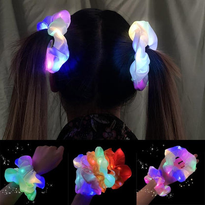 Lilac Purple LED Light-Up Hair Tie - 3 Mode Festival - Party Hair Tie (5347)