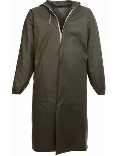 Harbor, Hunter, Fisherman, Courier Hooded Raincoat - Khaki