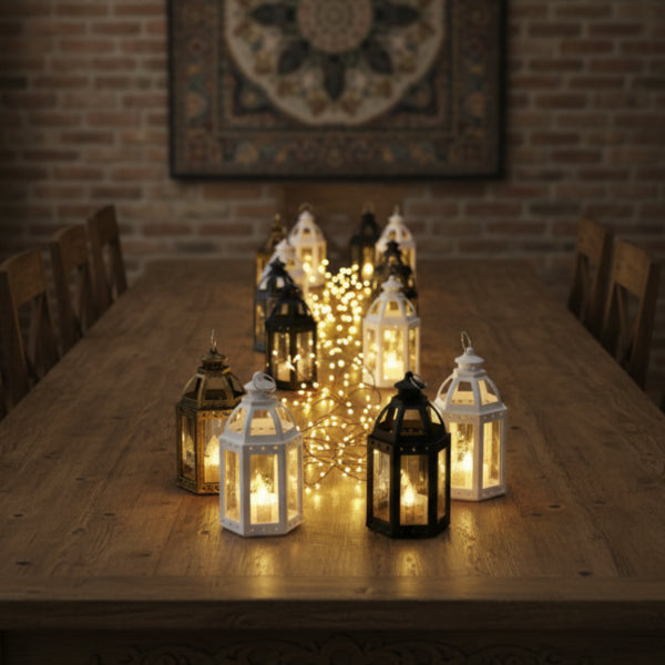 Ramadan Themed Large Hexagonal Open Dome LED Lamp