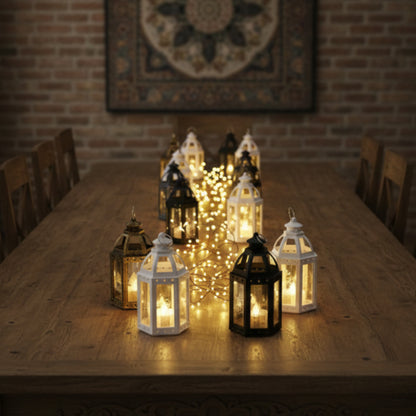 Ramadan Themed Large Hexagonal Open Dome LED Lamp