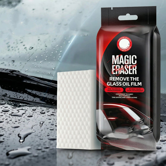 Magic Eraser إسفنجة إزالة الغشاء الزيتي لزجاج السيارة