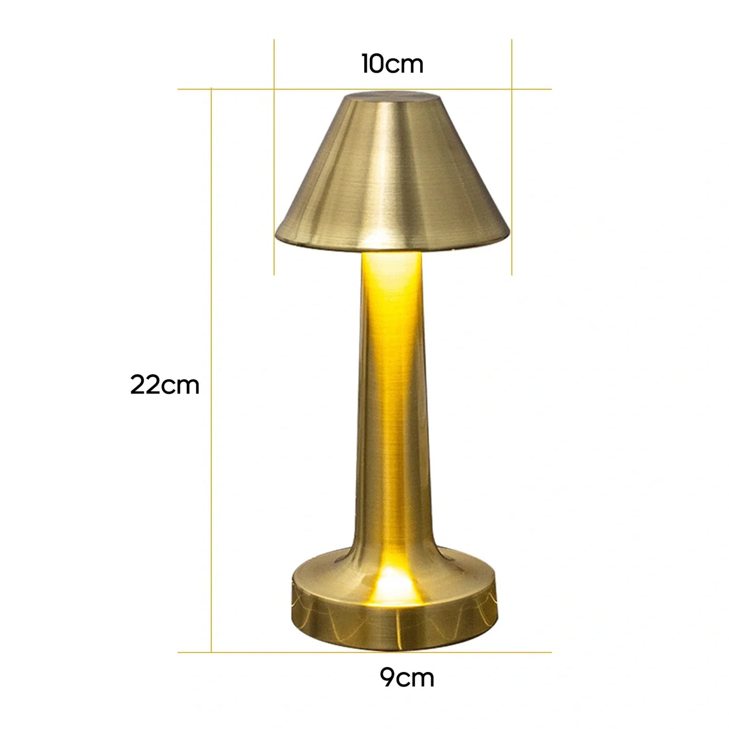 Mushroom Lamp Decorative Table Lamp USB Rechargeable Touch Control Eye-Caring Artistic Bedside Light for Bedroom Living Room Study Restaurant (5347)