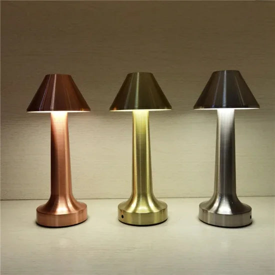 Mushroom Lamp Decorative Table Lamp USB Rechargeable Touch Control Eye-Caring Artistic Bedside Light for Bedroom Living Room Study Restaurant (5347)