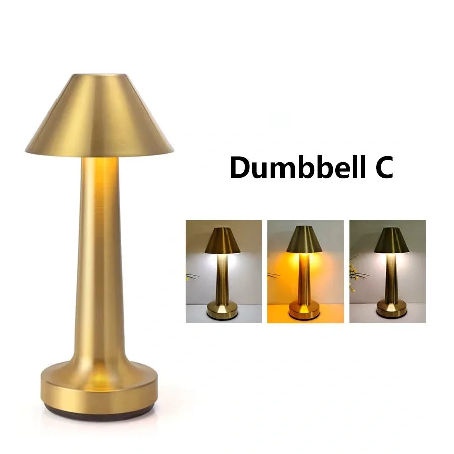 Mushroom Lamp Decorative Table Lamp USB Rechargeable Touch Control Eye-Caring Artistic Bedside Light for Bedroom Living Room Study Restaurant (5347)
