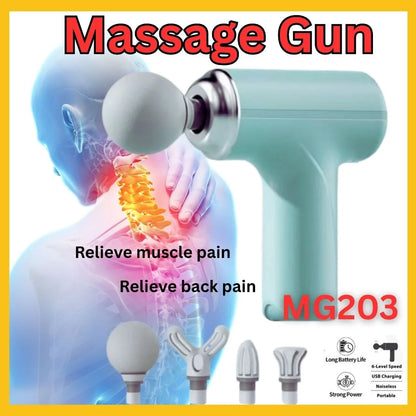 مسدس تدليك، تدليك احترافي محمول بـ 4 رؤوس اهتزازية (5347)