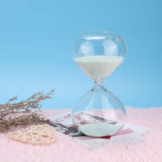 Desktop Glass Hourglass - Aesthetic Design, Decorative Time Measurement Tool (5347)