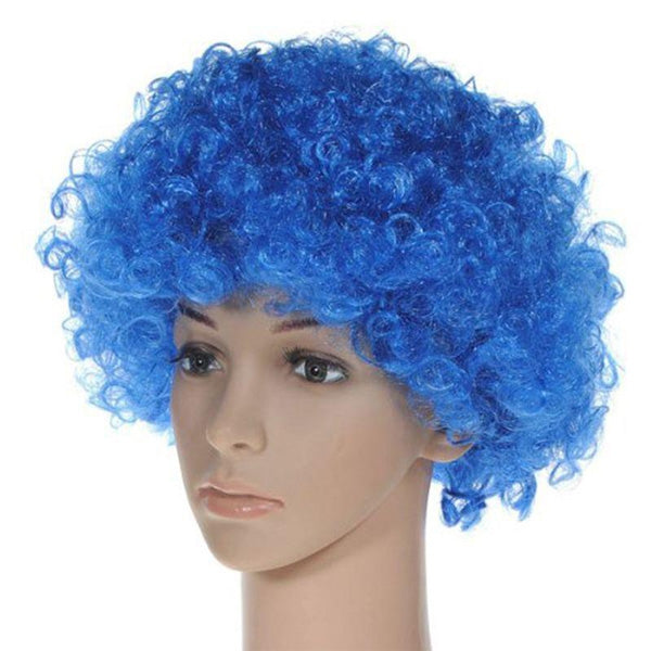 Blue Curly Wig