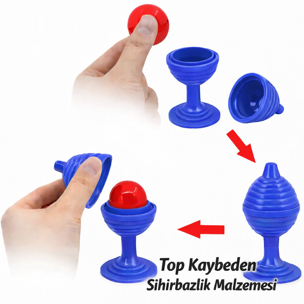 Mavi Renk Sihirli Kupa Top Kaybetme Oyunu 7 cm (5347)