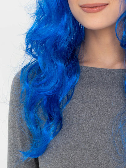 Blue Long Wavy Party Wig (5347)