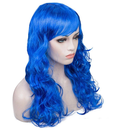 Blue Color Party Wig