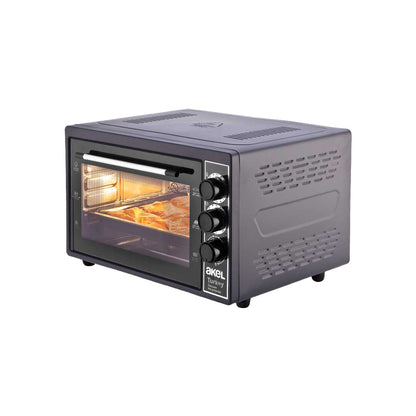 MİDİ FIRIN KARE 38LT AYARLANABİLİR TERMOSTAT = 50-320°C - SAATLİ = 0 - 90 DK ZİL 3 KADEME HIZ AYAR EMAYE TEPSİ (5347)