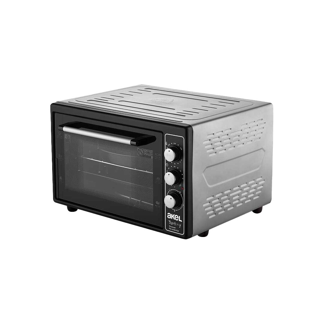 MİDİ FIRIN KARE 38LT AYARLANABİLİR TERMOSTAT = 50-320°C - SAATLİ = 0 - 90 DK ZİL 3 KADEME HIZ AYAR EMAYE TEPSİ (5347)