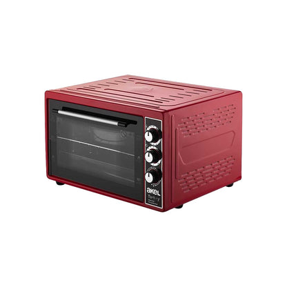 MİDİ FIRIN KARE 38LT AYARLANABİLİR TERMOSTAT = 50-320°C - SAATLİ = 0 - 90 DK ZİL 3 KADEME HIZ AYAR EMAYE TEPSİ (5347)