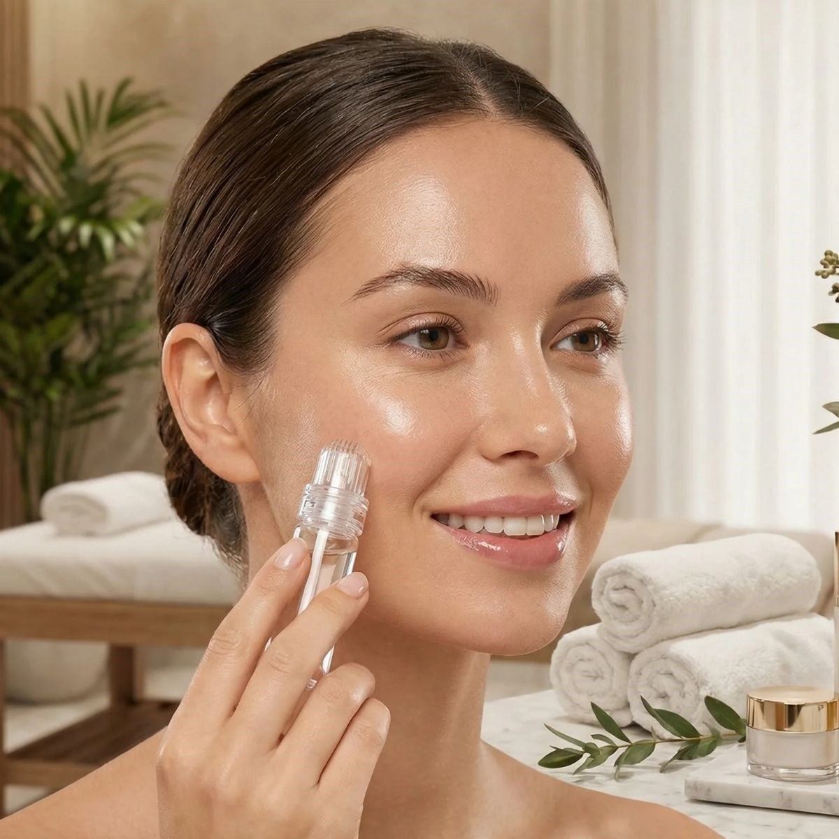 Mikro İğne 64 lü Cilt Bakım Serumu - Yüz ve Boyun için Anti-Aging, Gözenek Sıkılaştırıcı Serum (5347)