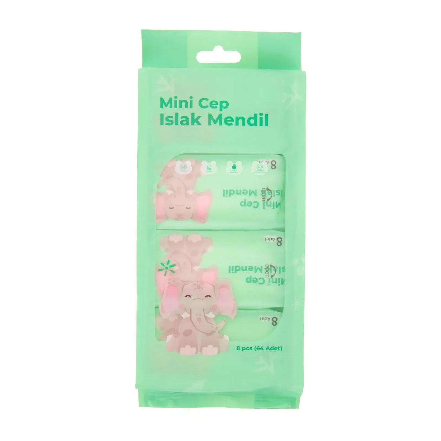 Mini Cep Islak Mendil Günlük Pratik 8'li Paket (5347)