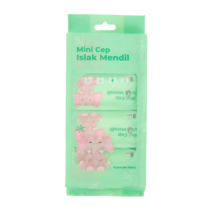 Mini Cep Islak Mendil Günlük Pratik 8'li Paket (5347)